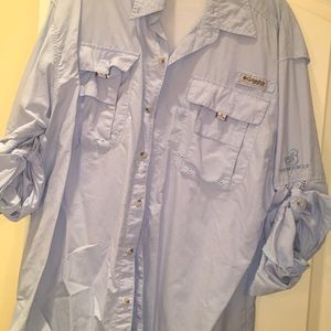 Columbia light blue fishing shirt sportswear